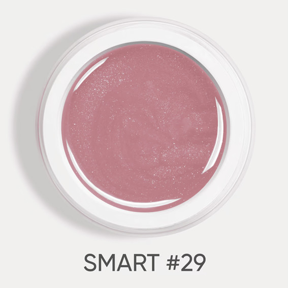 Гель для наращивания Dark Smart Builder gel 29 темно-бежевый с блестками 15 мл - Фото №3