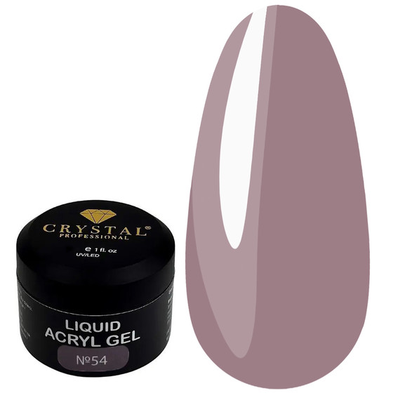 Акрил-гель для ногтей Crystal Liquid Acryl Gel №54 серо-фиолетовый 15 мл - Фото №1