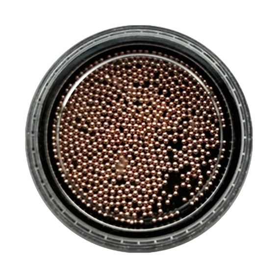 Бульонки MANY BEAUTY для украшения ногтей розовое золото 3 г