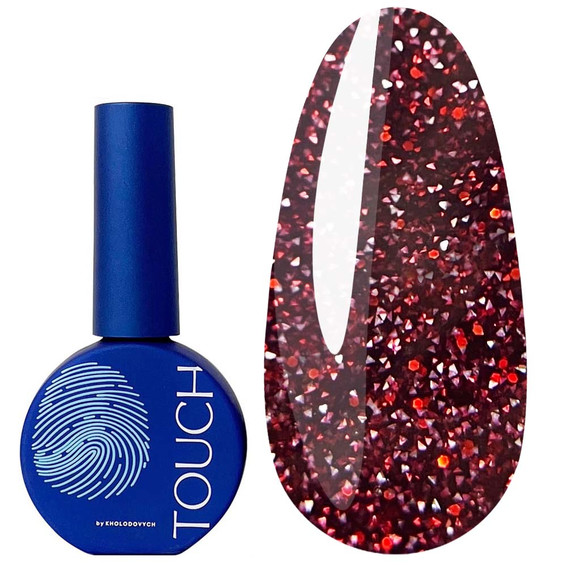 Гель-лак TOUCH Space gel polish 08 бордовый светоотражающий 9 мл - Фото №1