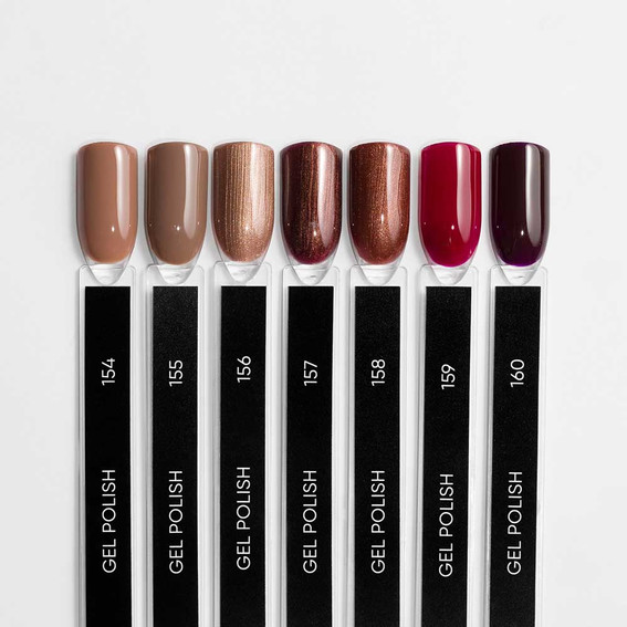 Gel polish DARK 158 brown with golden shimmer 10 ml - Фото №4