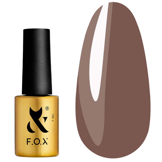 Гель-лак F.O.X Mocha Mousse 106 серо-коричневый 7 мл - Фото №1