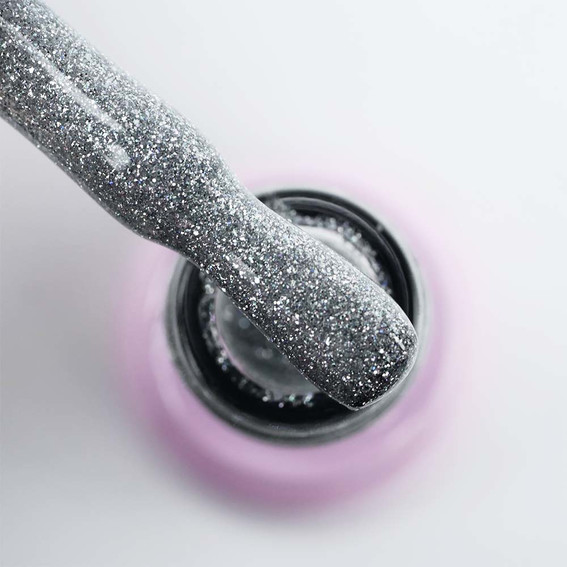 Base reflective Toki-Toki Cosmo Base CB02 silver with glitter 5 ml - Фото №2