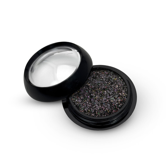 Втирка для ногтей Slowianka Holo Black Flakes 1 г - Фото №2