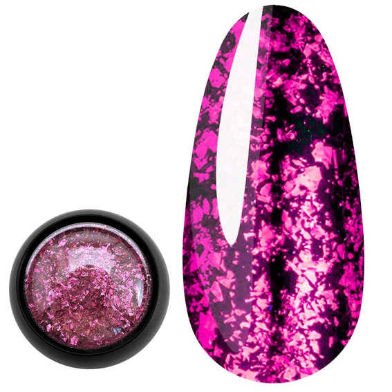 Втирка для ногтей Slowianka Fuchsia Flakes 0,5 г - Фото №1