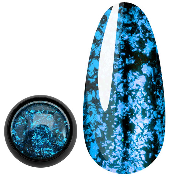 Втирка для ногтей Slowianka Blue Flakes 0,5 г - Фото №1