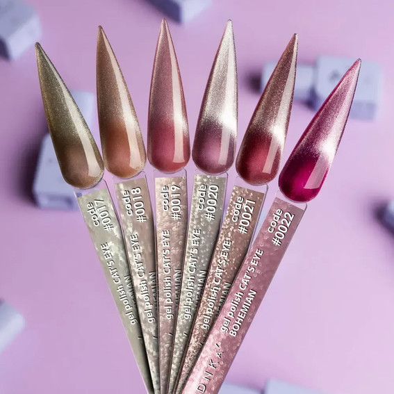 Гель-лак DNKa Bohemian Cat's Eye 0022 вишневый 12 мл - Фото №2