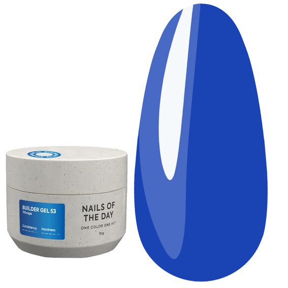 Гель для наращивания NAILSOFTHEDAY Builder gel 053 Vitrage синий 15 мл - Фото №1