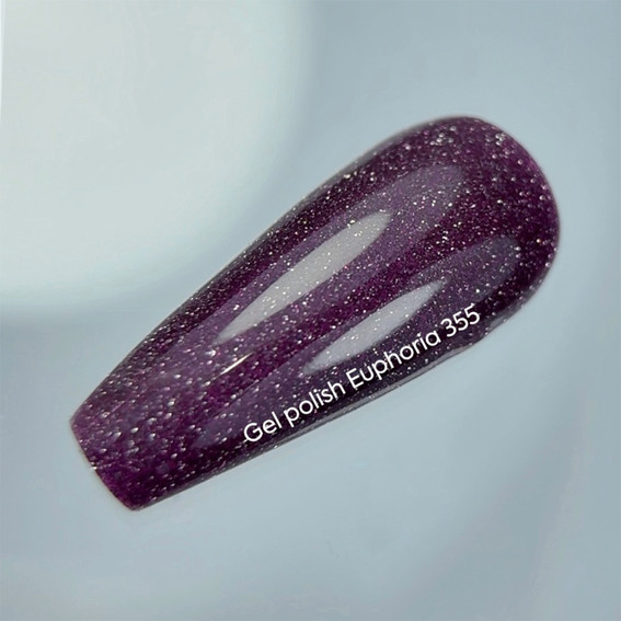 Гель-лак NAILSOFTHEDAY Gel Polish 355 Euphoria сливово-фиолетовый светоотражающий 10 мл - Фото №3