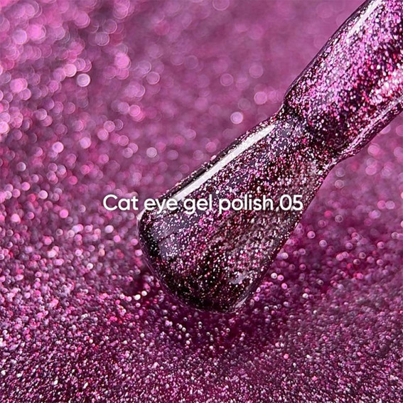 Гель-лак NAILSOFTHEDAY Cat Eye Gel Polish 05 бордово-вишневый 6 мл - Фото №2