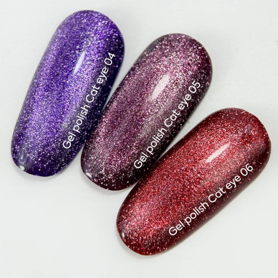 Гель-лак NAILSOFTHEDAY Cat Eye Gel Polish 05 бордово-вишневый 6 мл - Фото №4