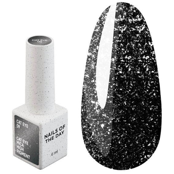 Гель-лак NAILSOFTHEDAY Cat Eye Gel Polish 09 черный 6 мл - Фото №1