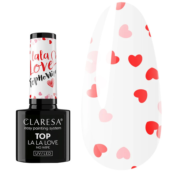 Топ для ногтей Claresa TOP NO WIPE LA LA LOVE 5 г - Фото №1