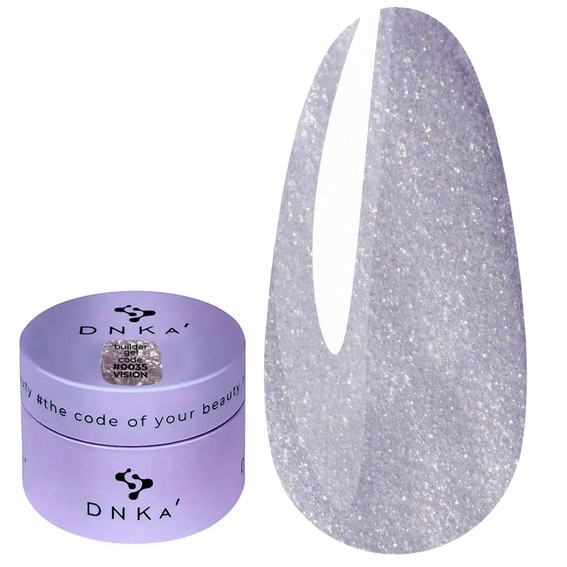 Гель для ногтей DNKa Builder Gel Vision 0035 нежно-лиловый 30 мл - Фото №1