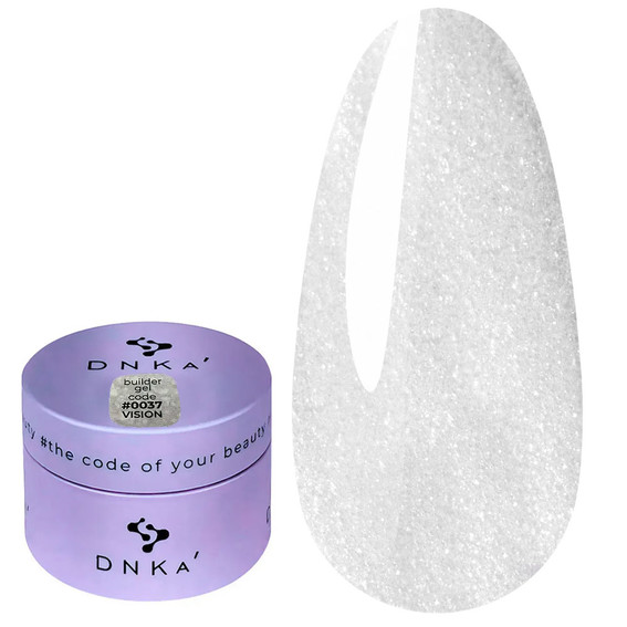 Гель для ногтей DNKa Builder Gel Vision 0037 морозно-молочный 30 мл - Фото №1