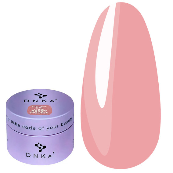 Гель для ногтей DNKa Builder Gel Mousse 0007 классический розовый 30 мл - Фото №1