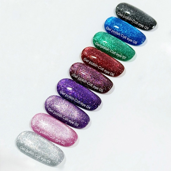 Гель-лак NAILSOFTHEDAY Cat Eye Gel Polish 09 черный 6 мл - Фото №6