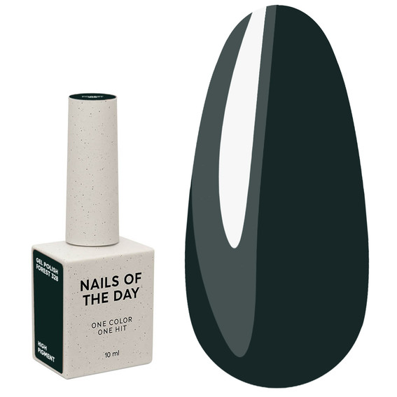 Гель-лак NAILSOFTHEDAY 326 Forest глубокий тусклый зеленый 10 мл - Фото №1