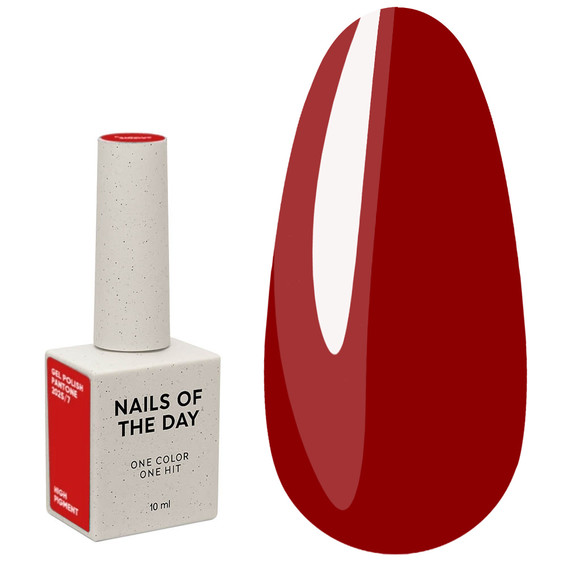 Гель-лак NAILSOFTHEDAY Let's special Pantone 2025/7 классический красный 10 мл - Фото №1