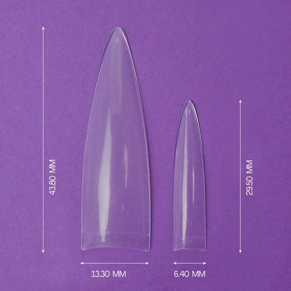 Гелевые типсы TUFI profi Half Cover Soft Gel Tips Стилет Прозрачные 240 шт (0326343) - Фото №3