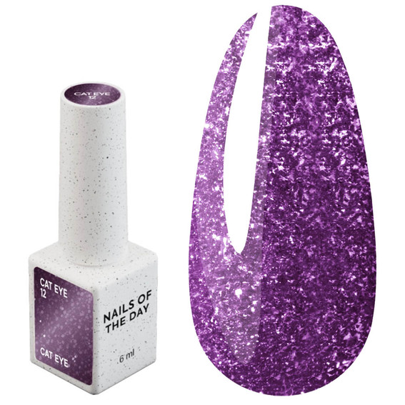 NAILSOFTHEDAY Cat Eye Gel Polish 12 violet 6 ml - Фото №1