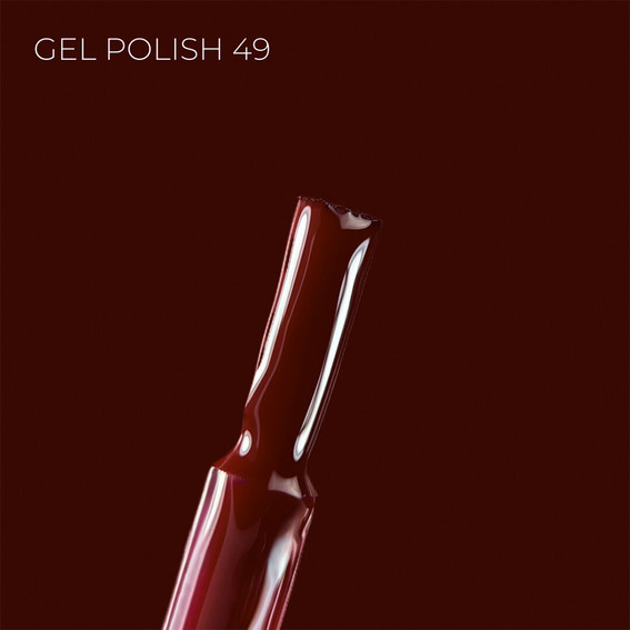 Гель-лак Touch Gel Polish 49 темно-бордовый 9 мл - Фото №2
