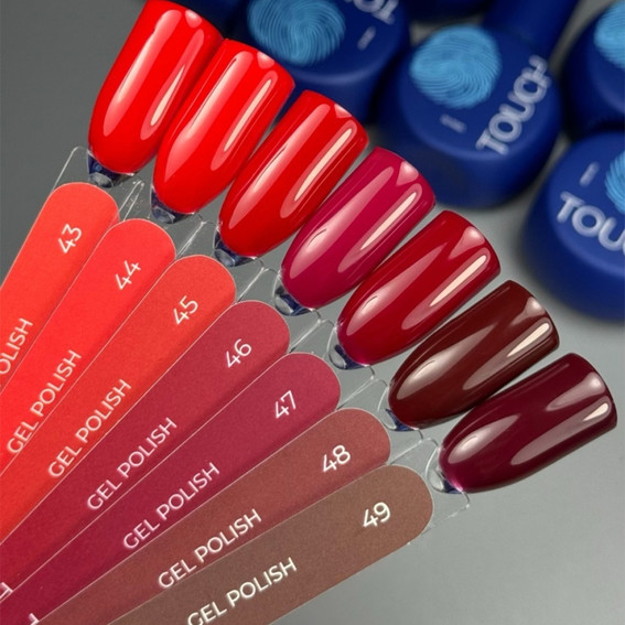 Гель-лак Touch Gel Polish 49 темно-бордовый 9 мл - Фото №6