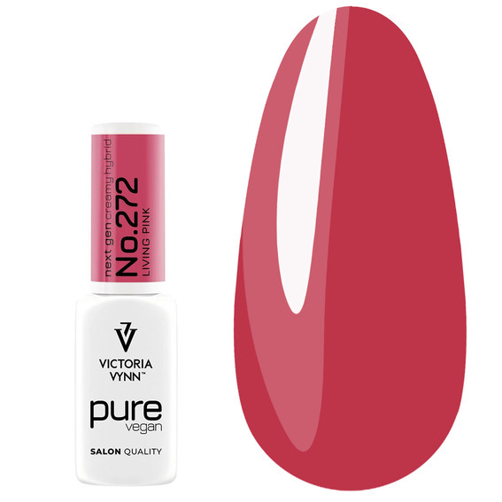 Гель-лак PURE VEGAN CREAMY HYBRID VICTORIA VYNN 272 Living Pink 8 мл - Фото №1