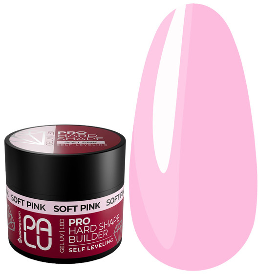 Гель для наращивания PALU PRO HARD SHAPE BUILDER GEL SOFT PINK 45 г - Фото №1