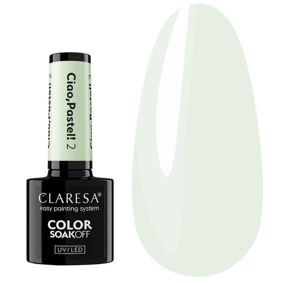 Гель-лак Claresa Ciao,Pastel! 2 нежный мятный 5 мл - Фото №1