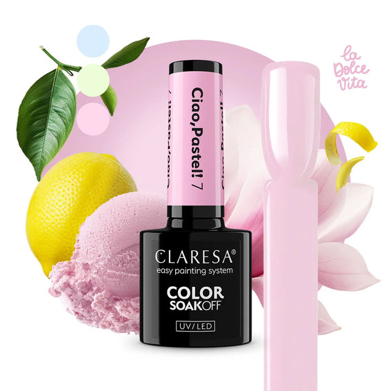 Гель-лак Claresa Ciao,Pastel! 7 пастельно-розовый 5 мл - Фото №4