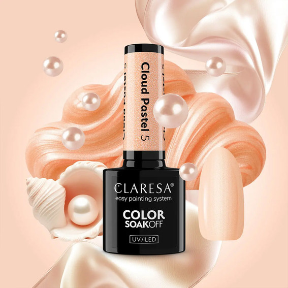 Гель-лак Claresa Cloud Pastel 5 перламутровый оранжевый 5 мл - Фото №3