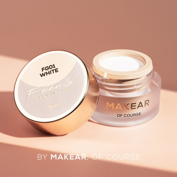Гель-краска Makear French Manicure Gel FG01 White 5 мл - Фото №3