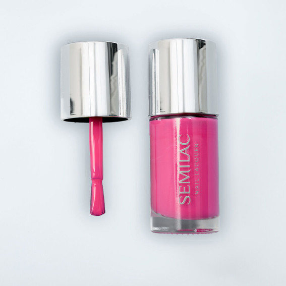Классический лак для ногтей Semilac Nail Lacquer 119 Neon Pink 9 мл - Фото №2