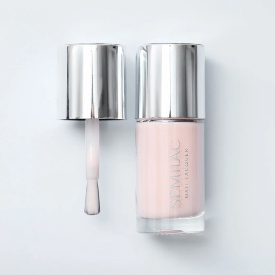 Classic nail polish Semilac Nail Lacquer 105 Delicate French 9 ml - Фото №2