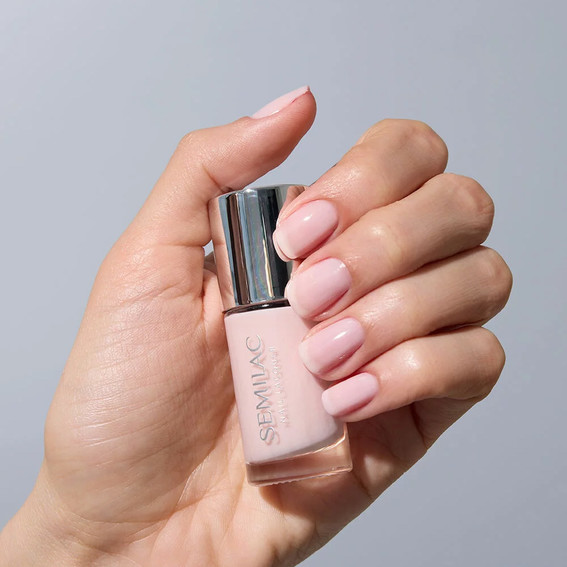 Classic nail polish Semilac Nail Lacquer 105 Delicate French 9 ml - Фото №3