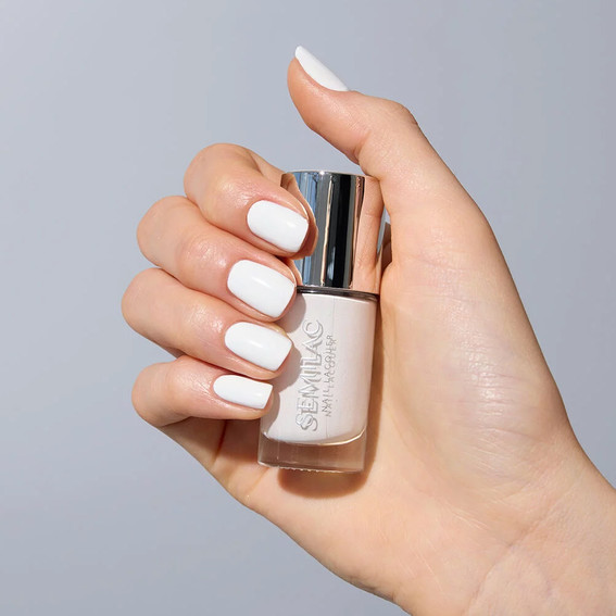 Classic nail polish Semilac Nail Lacquer 108 Classic White 9 ml - Фото №4