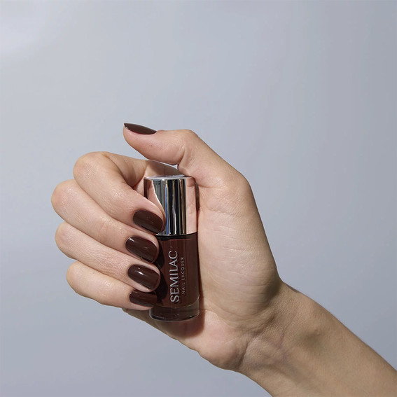 Classic nail polish Semilac Nail Lacquer 111 Espresso 9 ml - Фото №4