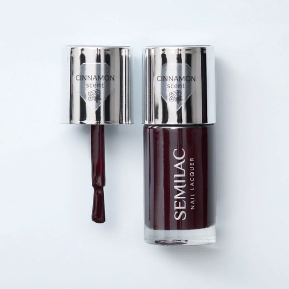 Классический лак для ногтей Semilac Nail Lacquer 112 Wine Red 9 мл - Фото №2