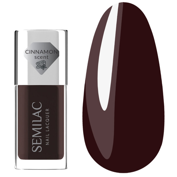 Классический лак для ногтей Semilac Nail Lacquer 112 Wine Red 9 мл - Фото №1