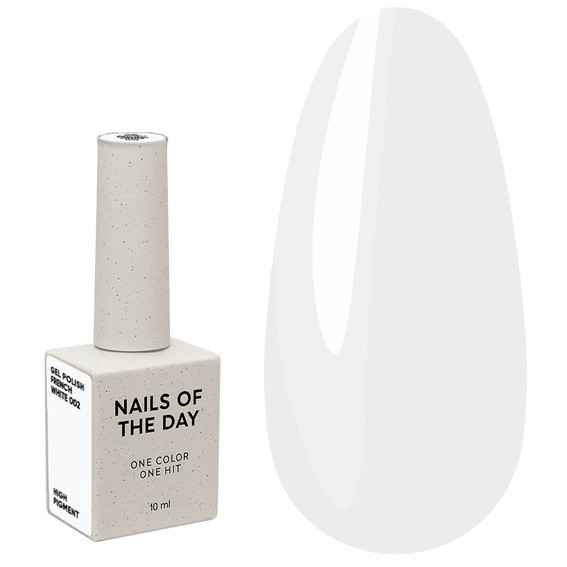 Гель-лак NAILSOFTHEDAY French White 002 Gel Polish холодный ультрабелый 10 мл - Фото №1