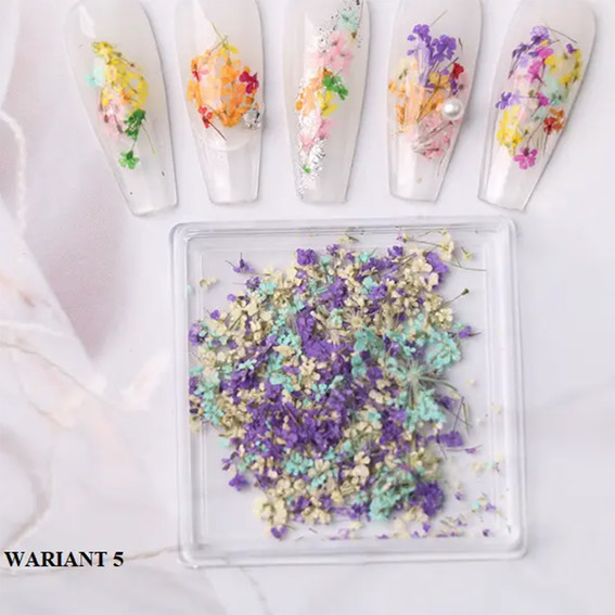 Dried flower nail art MANY BEAUTY in a box WARIANT 2 - Фото №2