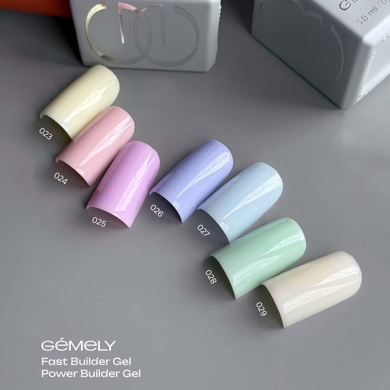 Гель для наращивания GEMELY Fast Builder Gel 27 светло-голубой 30 мл (7704465) - Фото №3