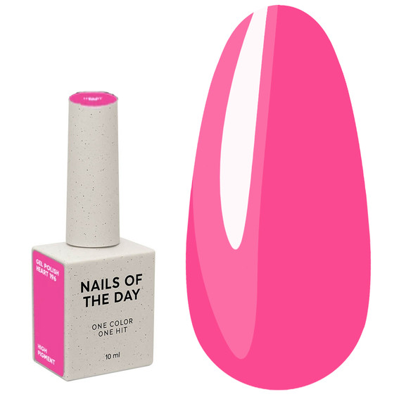 Гель-лак NAILSOFTHEDAY 196 Heart неоново-розовый 10 мл - Фото №1