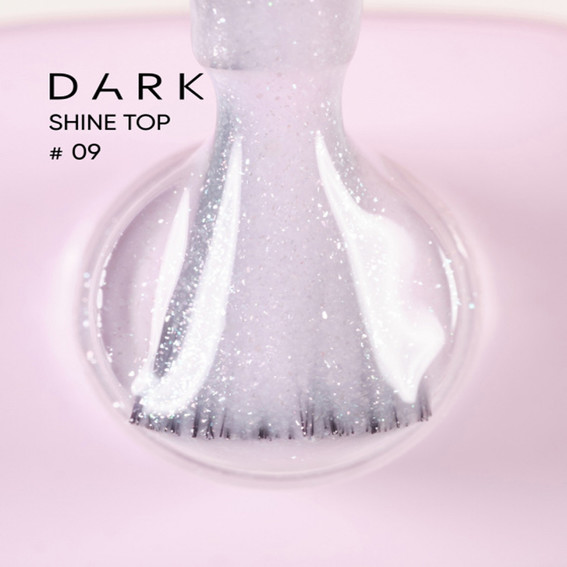 Топ Dark Shine Top 9 молочно-розовый с серебристым шиммером 10 мл - Фото №2