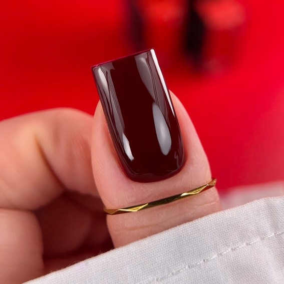 Гель-лак BIBLIOTEKA RED SPECTRUM 48 Mahogany тёмный красно-коричневый 10 мл - Фото №3