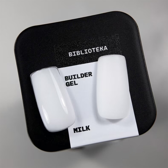 Гель для наращивания BIBLIOTEKA Builder gel 02 Milk молочный 15 мл - Фото №5