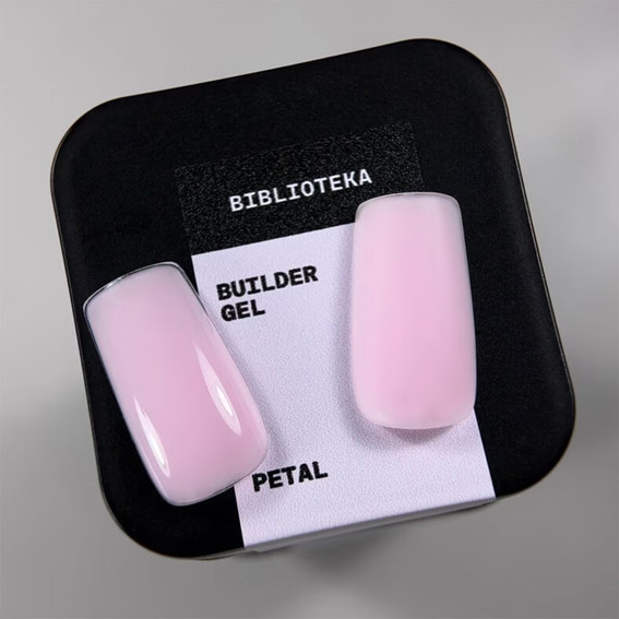Гель для наращивания BIBLIOTEKA Builder gel 04 Petal нежно-розовый 30 мл - Фото №5