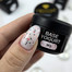 База для ногтей Crystal Base Color Yogurt №3 молочный с черно-красной крошкой 15 мл - Фото №2