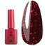 Гель-лак DARK New collection 112 бордовый с красными блестками 6 мл - Фото №1